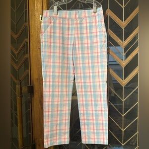Janie and Jack Girls Pastel Plaid Pants Size 12. NWT